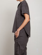 Rowe Shirt in Paperweight Cotton - Vintage Black