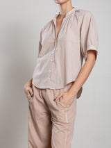 Connie Shirt in Ladder Embroidery - Birch