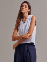 Dev Tank in Supima Slub - White