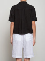 Teddy Shirt in Heritage Linen - Black