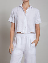Teddy Shirt in Heritage Linen - White