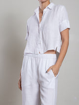 Teddy Shirt in Heritage Linen - White