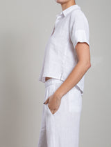 Teddy Shirt in Heritage Linen - White