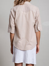Colleen Shirt in Ladder Embroidery - Birch