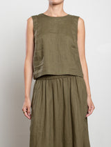 Tess Tank in French Linen - Surplus
