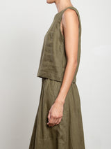 Tess Tank in French Linen - Surplus