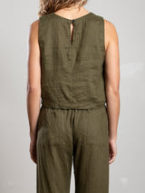 Tess Tank in French Linen - Surplus