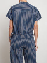 Sia Shirt in Raised Stripe - Ink