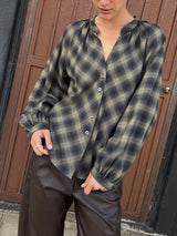 Anita Shirt in Ombre Plaid - Ink