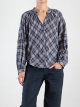 Anita Shirt in Whisper Plaid - Night