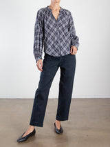 Anita Shirt in Whisper Plaid - Night