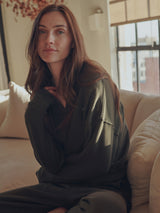 Roman Sweatshirt in French Terry - Moss
