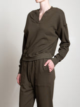 Roman Sweatshirt in French Terry - Moss