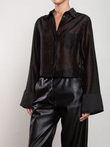 Monty Shirt in Gossamer - Black
