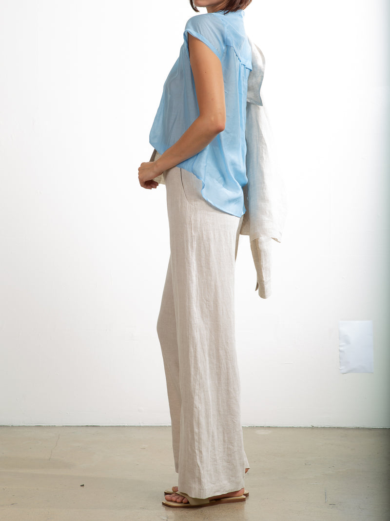 Hepburn Pant in Linen - Oat