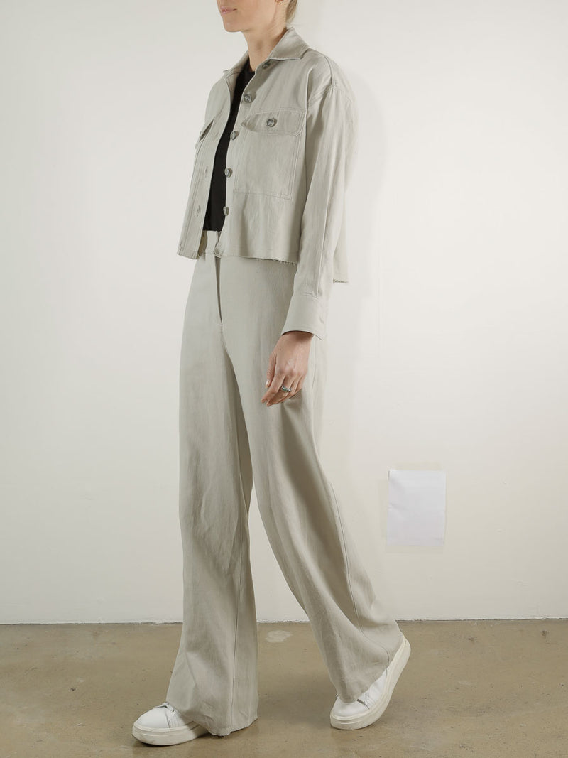 Hepburn Pant in Paperweight Twill - Dove