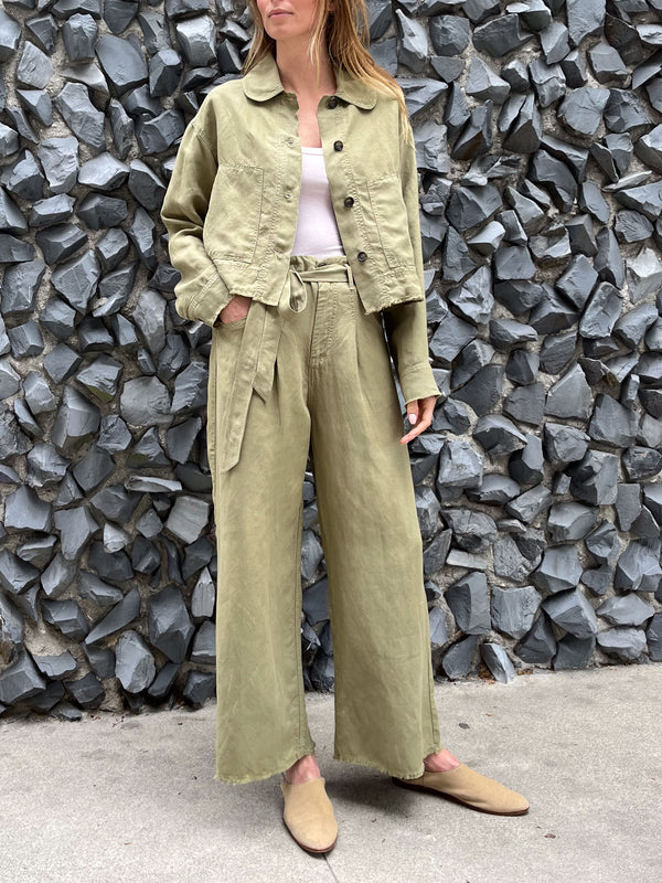 Kelly Pant in Linen - Camp