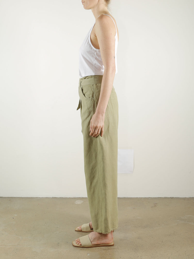 Kelly Pant in Linen - Camp