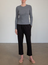 Erika Drop Pant in French Terry - Black