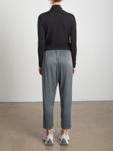 Erika Drop Pant in Vintage Satin - Nori