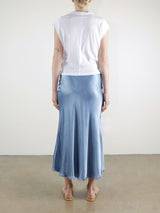 Riley Skirt in Vintage Satin - Periwinkle
