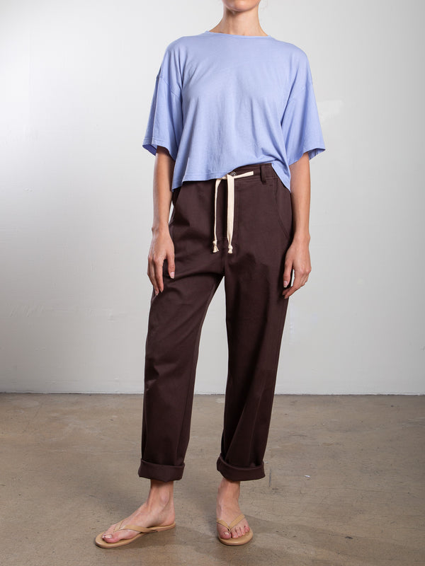 Claire Pant in Cotton Twill - Bittersweet