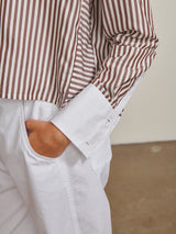 Claire Pant in Cotton Twill - White