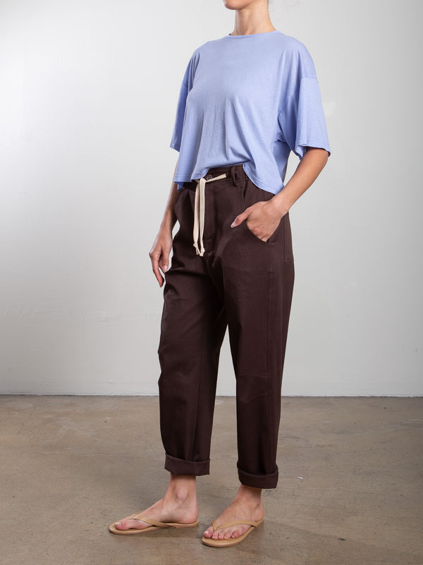 Claire Pant in Cotton Twill - Bittersweet