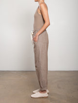 Claire Pant in Linen Twill - Sparrow