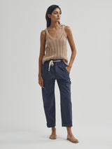 Claire Pant in Paperweight Cotton - Blueberry