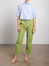 Claire Pant in Paperweight Cotton - Lime
