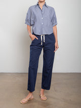 Claire Pant in Paperweight Cotton - Midnight