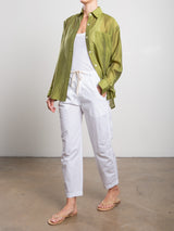 Claire Pant in Paperweight Cotton - White