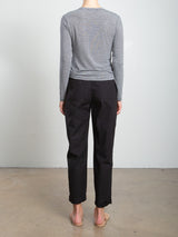 Claire Pant in Paperweight Cotton - Black