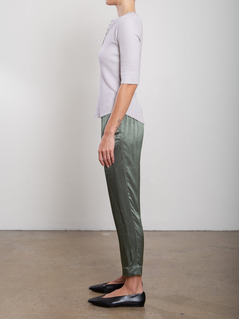 Ainsley Pant in Vintage Satin - Nori