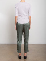 Ainsley Pant in Vintage Satin - Nori