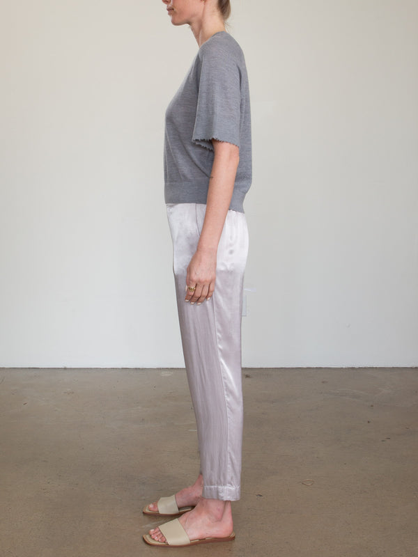 Ainsley Pant in Vintage Satin - Silver