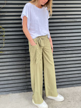 Louise Pant in Paperweight Cotton - Camp