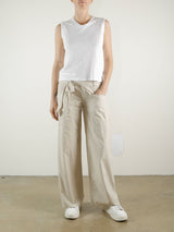 Louise Pant in Paperweight Cotton - Cement
