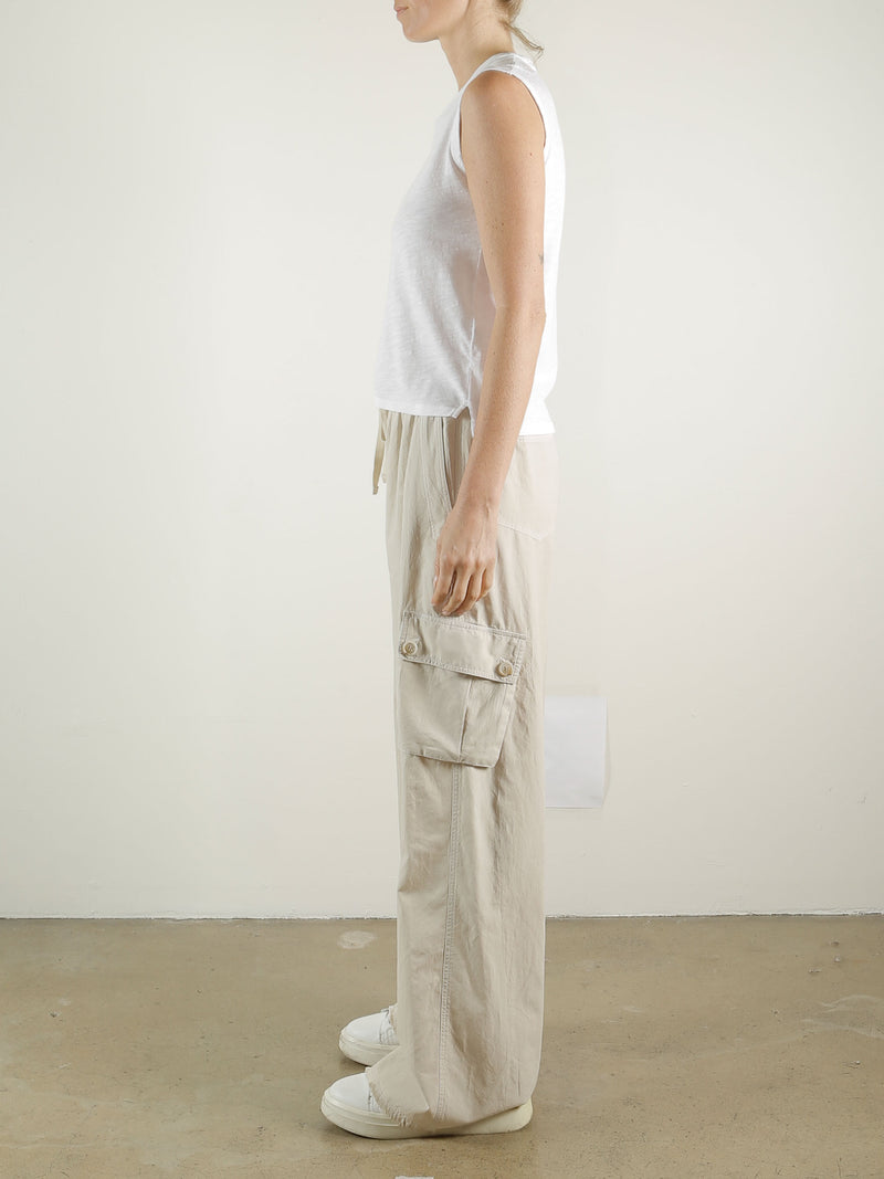 Mason Cargo Pant in Paperweight Cotton - Cement