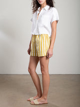 Poppy Short in Cotton Stripe - Sun