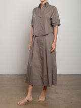 Cody Skirt in Cotton Tencel - Army