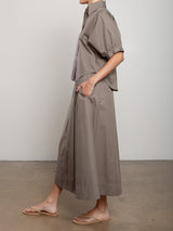 Cody Skirt in Cotton Tencel - Army