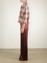 Leandra Pant in Vintage Satin - Fig