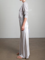 Bernie Skirt in Vintage Satin - Parchment