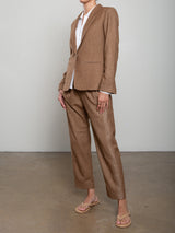 Andy Pant in Cambridge Flannel - Saddle