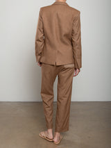 Andy Pant in Cambridge Flannel - Saddle