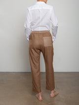 Andy Pant in Cambridge Flannel - Saddle