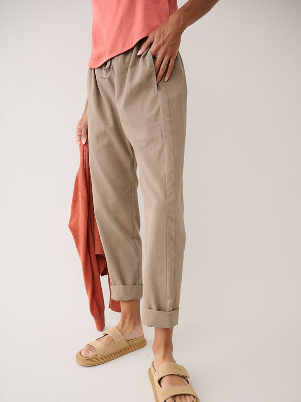 Andy Pant in Washed Canvas - Anthracite