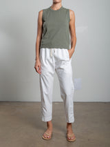 Andy Pant in Washed Canvas - Bone